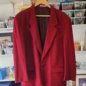 Elegant Red Blazer Cashmere Paris